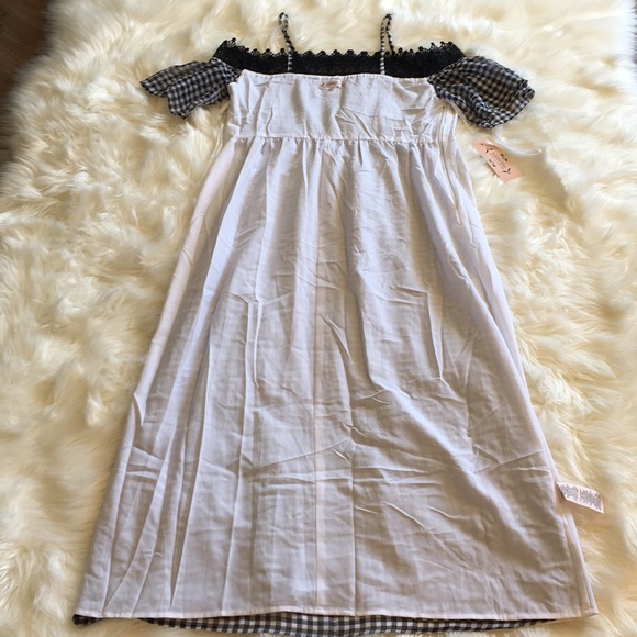 NWT Nanette Lepore Black/White Gingham Maxi Dress - Picture 12 of 14